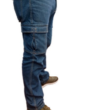 Pantaloni Uomo Cargo jeans da lavoro con Tasche Laterali Multi-tasche tasconi