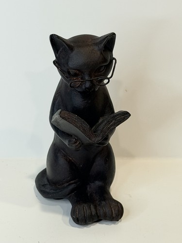 Statuina libro lettura - , gatto