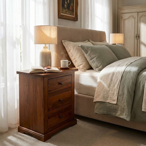 Comodino legno massello - legno,