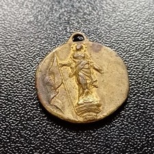 Vecchia Medaglia In Bronzo Votiva Mm 20 Buona Conservazione Lotto 1522