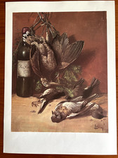 ROBERTO LEMMI - STAMPA "NATURA MORTA CON BECCACCIA" EDIT. OLIMPIA - CACCIA  