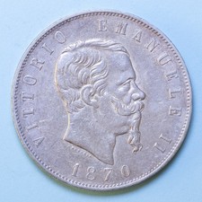 VITTORIO EMANUELE II 5 LIRE