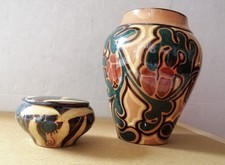 Delizioso vaso e bomboniera in ceramica LA SALAMANDRA PERUGIA - Anni 20-30