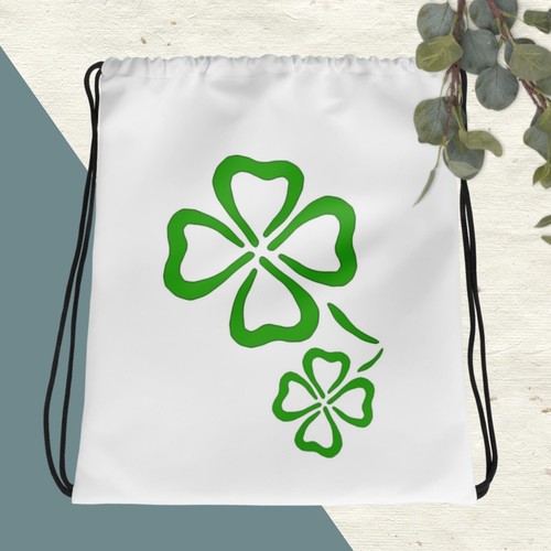 Borsa con coulisse trifoglio