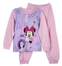 Pigiama Bambina Bimba Disney Minnie In Caldo Cotone Invernale Manica Lunga