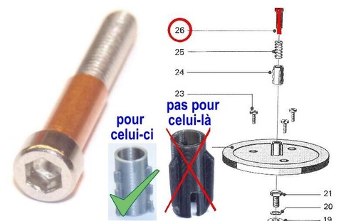 Vis pour trident - pour, petit
