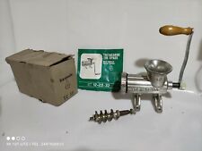 Vecchio Tritacarne Vintage TreSpade foro 12 funzionante NUOVO CON BOX