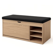 Scarpiera con seduta e ripiani estraibili GRADIA, 100 x 34 x 50 cm