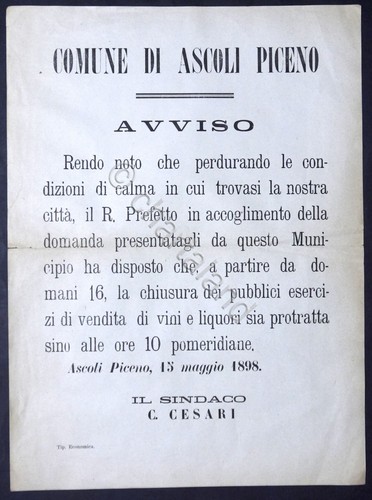 Ascoli piceno avviso orario - avviso,