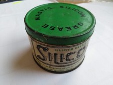 SILICON MASTICE SCATOLA METALLICA VINTAGE IN BUONE CONDIZIONI  (258)