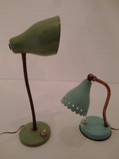 COPPIA ABATJOUR IN METALLO VINTAGE DEGLI ANNI '50