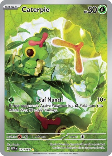 Caterpie 172 165 pokemon - caterpie, 172/165