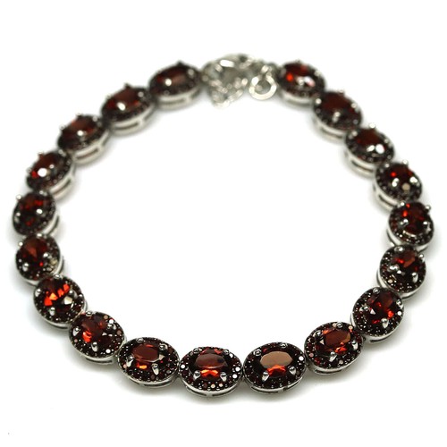 925 argento sterling granato - 925,
