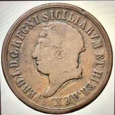 Napoli- Ferdinando I di Borbone- Tornesi 8 - Rame - Anno 1818. BB