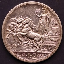 Italia 2 Lire 1916 Vittorio
