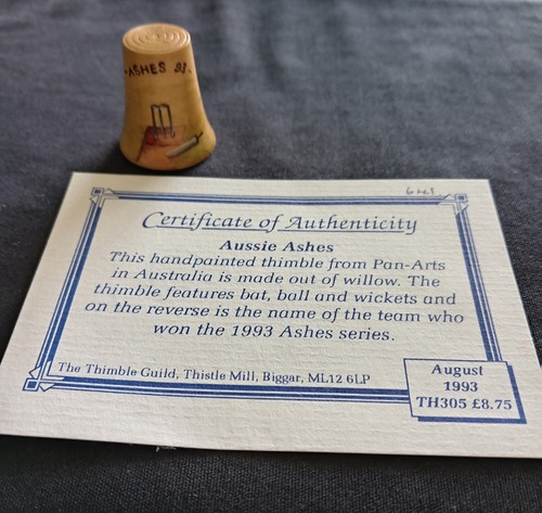 Aussie ashes 1993 - ashes, thimble