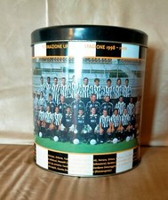 Bidone contenitore di latta vintage Juventus 1997/98 Pandoro Battistero