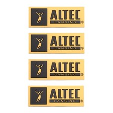 Distintivo altoparlante ALTEC Lansing logo 63,5 mm (2,5") X 24 mm (0,94") ORO + testo nero