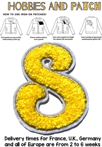 Patch lettera soft giallo - lettera, s