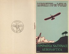 C9172) AVIAZIONE, LIBRETTO DI VOLO COMPAGNIA NAZIONALE AERONAUTICA. 