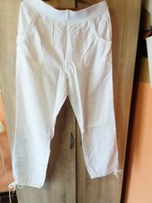 Pantalone donna bianco in lino