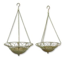 Una coppia di cesti appesi in ferro replica design retrò decorazione