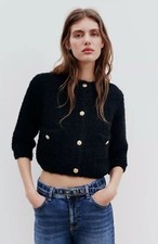 ZARA Giacca Nera Maglia