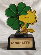1965 - RARO - Vintage Trofeo Aviva Woodstock Snoopy "Good Luck" buona fortuna