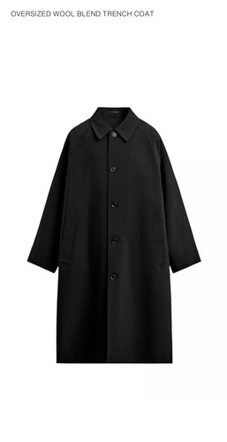 Oversized wool blend trench - wool,