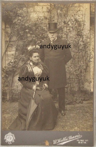 Cabinet card lady gentleman - &,