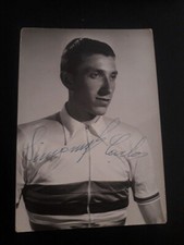 Foto autografata dal ciclista Carlo Simonigh campione pistard ciclismo Anni 50 