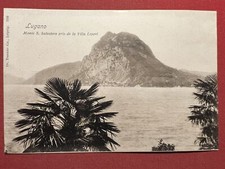 Cartolina - Svizzera - Lugano - Monte S. Salvatore prise de la Villa Lepori 1900