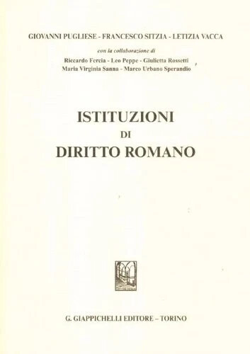 Istituzioni diritto romano - istituzioni,