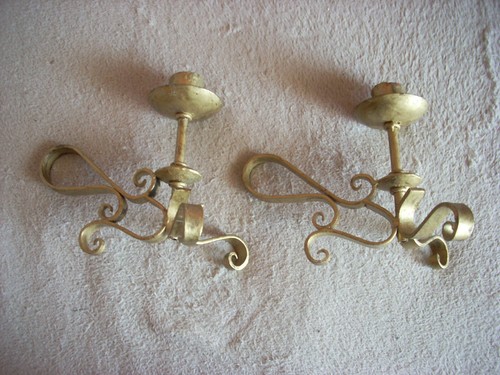 Vecchi candelabri ferro - vecchi,