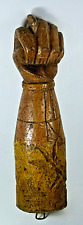 ANCIENNE GRANDE MANU FICA MANO FIGA en BOIS SCULPTÉ AMULETTE MAIN ITALIE XVIIIè
