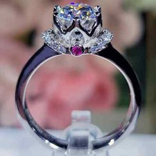 1,00 CT ANELLO SOLITARIO IN BIANCO 18 KT TIT 750 BRILLANTE