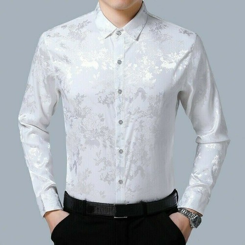 Uomo raso seta fiore - seta, camicia