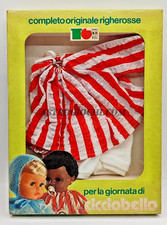 SEBINO ABITO BAMBOLA DOLL CICCIOBELLO COMPLETO RIGHEROSSE VINTAGE 70 NEW IN BOX