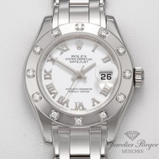 Rolex Pearlmaster 29 80319 oro bianco 750 2007 diamanti automatico lady oro