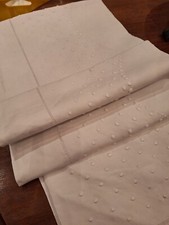 Antico  Lenzuolo Lino Ricamo A Mano Cm230x308 Vedi Descrizione.