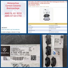 Pastiglie freno originali AMG