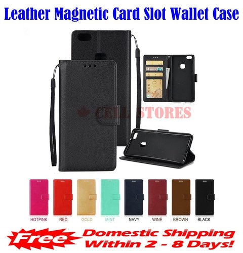 Leather magnetic card slot - leather,