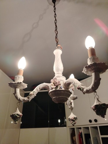 Antico lampadario capodimonte - lampadario,