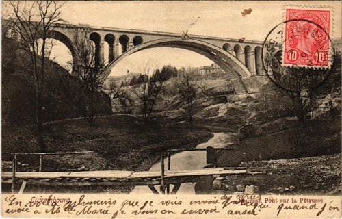 Cpa luxembourg pont - sur, la