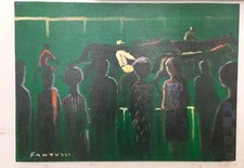 Dipinto Olio Su Tela Fantuzzi Falso D'Autore XX Secolo