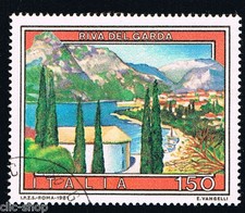 ITALIA UN FRANCOBOLLO TURISTICA RIVA DEL GARDA 1981 usato
