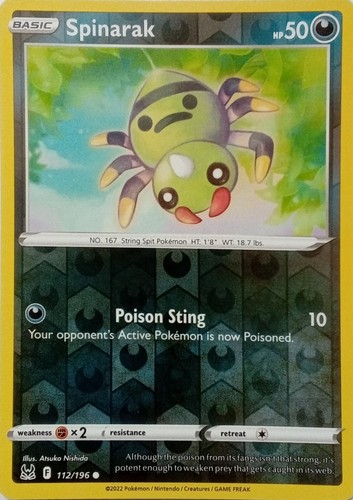 112 196 spinarak reverse - reverse, holo
