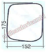 VETRO SPECCHIO RETROVISORE PER MITSUBISHI PAJERO 1998 - GALLOPER SX NUDO ADESIVO