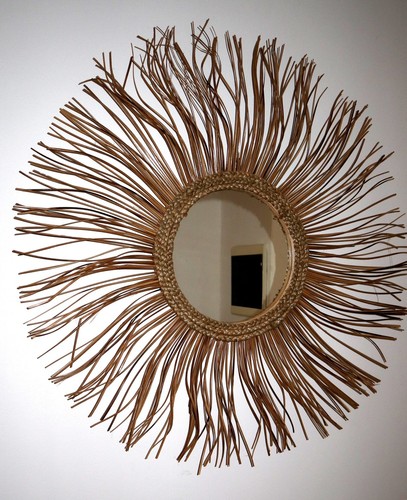 Specchio rattan naturale a - rattan,