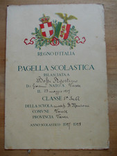 PAGELLA SCOLASTICA REGNO